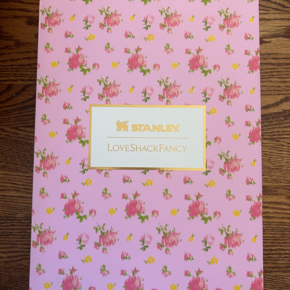 LoveShackFancy Pink and Green Floral Tumbler Box